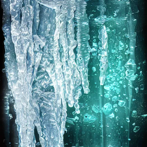 Image similar to icy submerged transparendigitalart leaked aquatic noticing