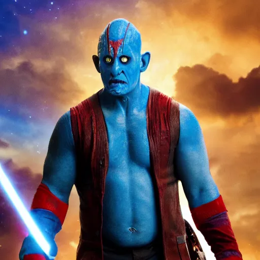 Prompt: steve carell as yondu from guardians of the galaxy, movie still, photorealistic, 8 k