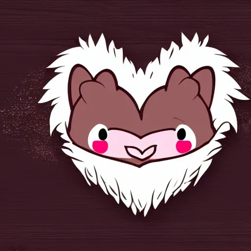 Image similar to cute hedgehog heart love laughing cute adorable emote twitch waving lineart