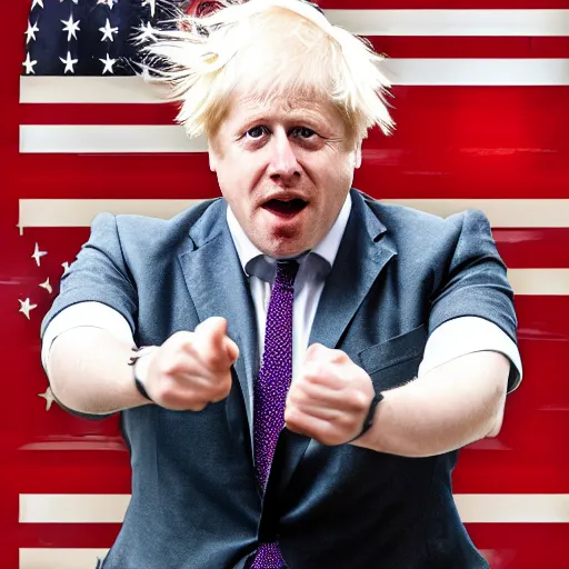 Image similar to boris johnson wielding various weapons