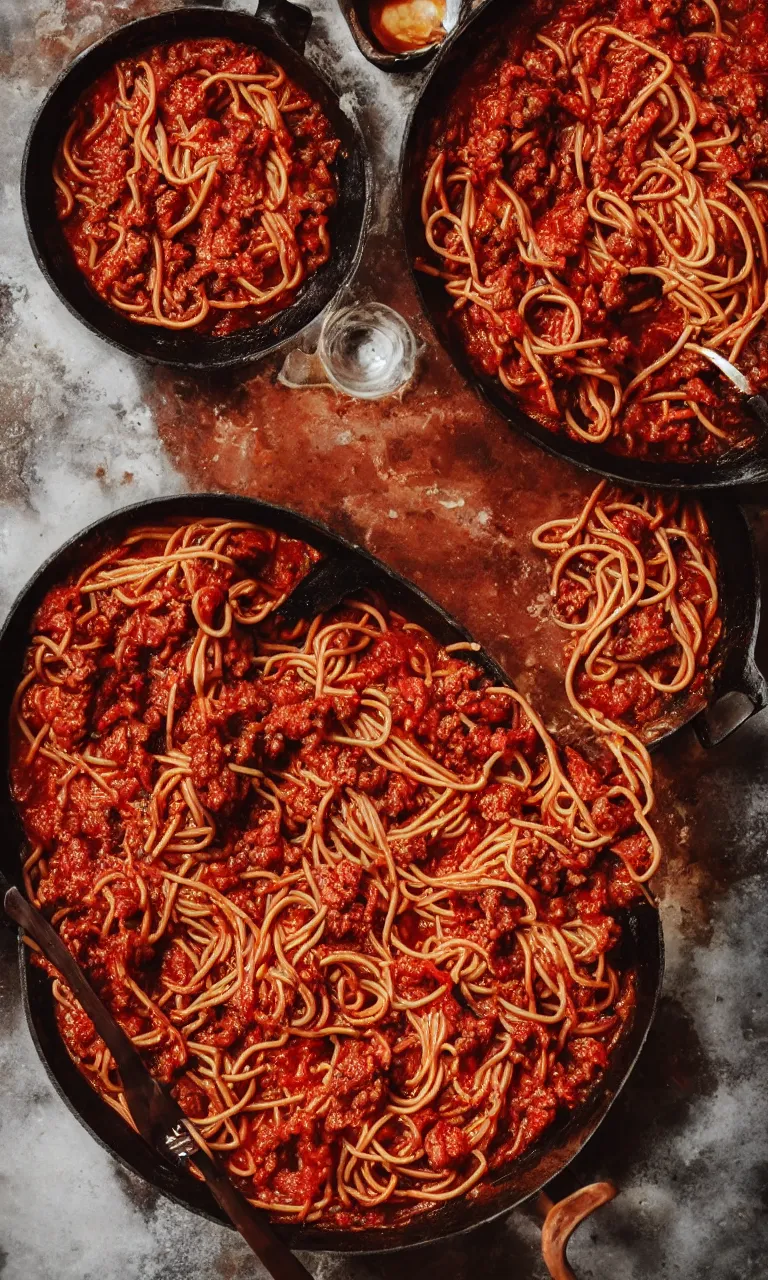 Prompt: photo of a messy surrealistic mess of beautiful woman bodies in a spaghetti bolognesa dish , high cuisine photo, three star Michelin, photo-real,