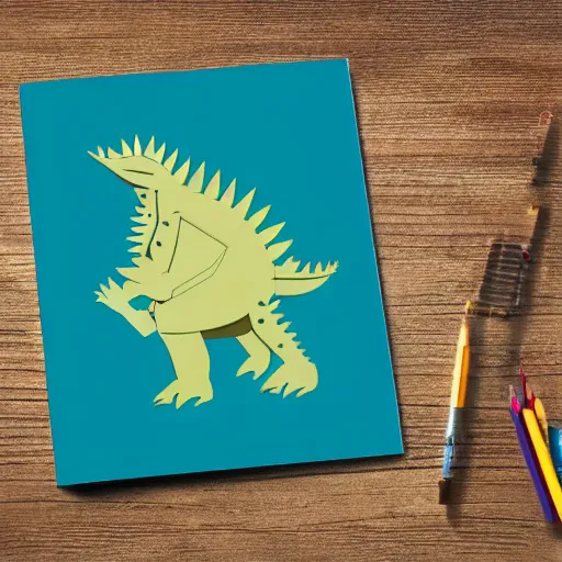 Image similar to stegosaurus with books instead of scales, logo, clean design, minimalist, svg