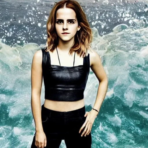 Prompt: a full-body portrait of emma watson as nami