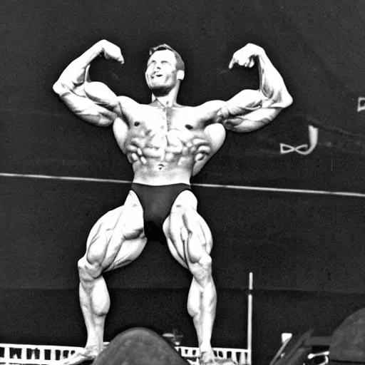 Image similar to a praying mantis winning mr. olympia