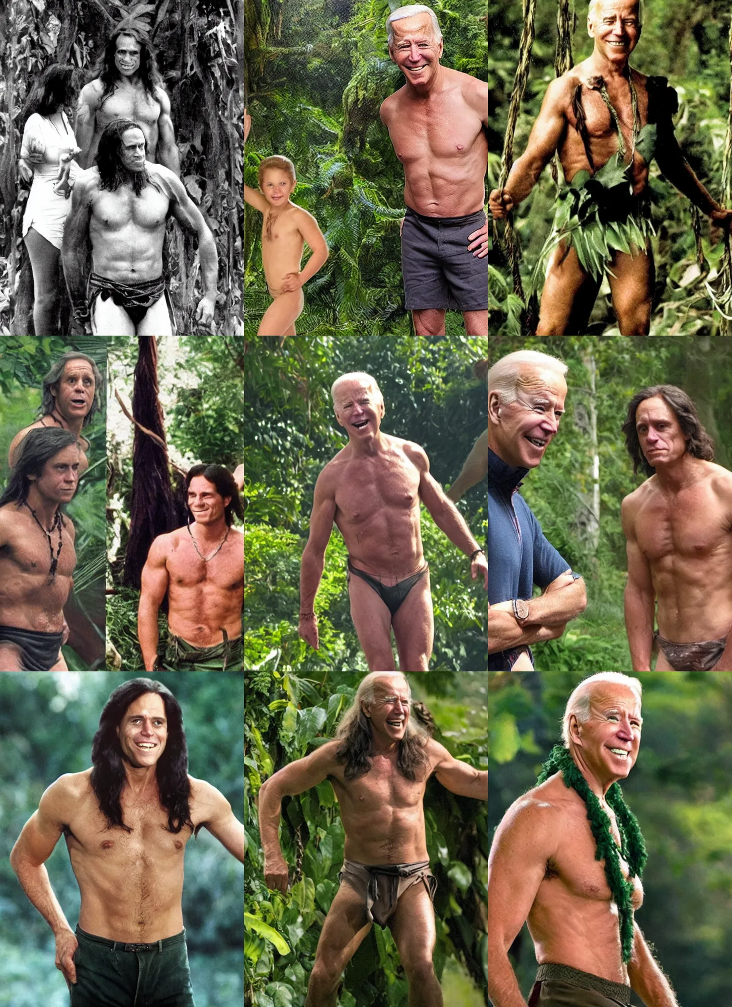 Prompt: Joe Biden as Tarzan