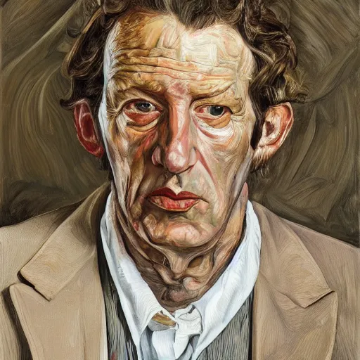 Image similar to high quality high detail painting by lucian freud, hd, warren ellis