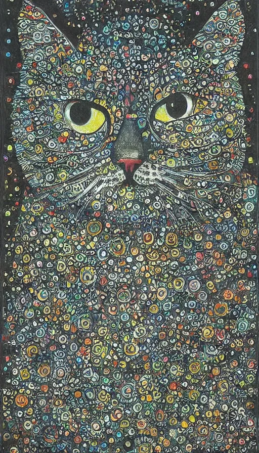 Prompt: techno artwork, by louis wain