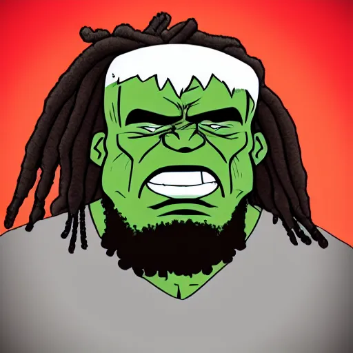 black hulk with dreadlocks, cartoon drawing, meme | Stable Diffusion |  OpenArt