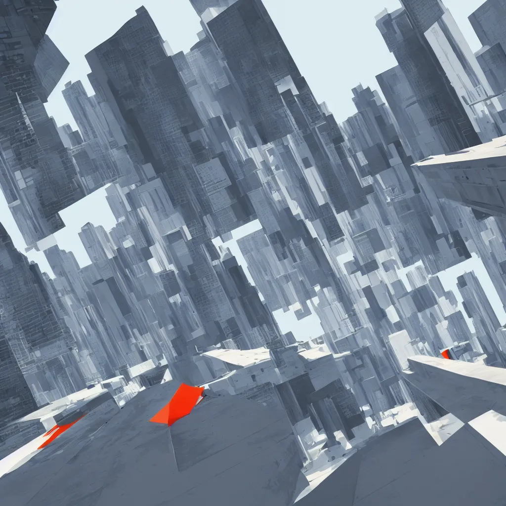 Image similar to minimal design, mirrors edge architecture, wipeout ps 1 abstract artwork in the style of the designer's republic