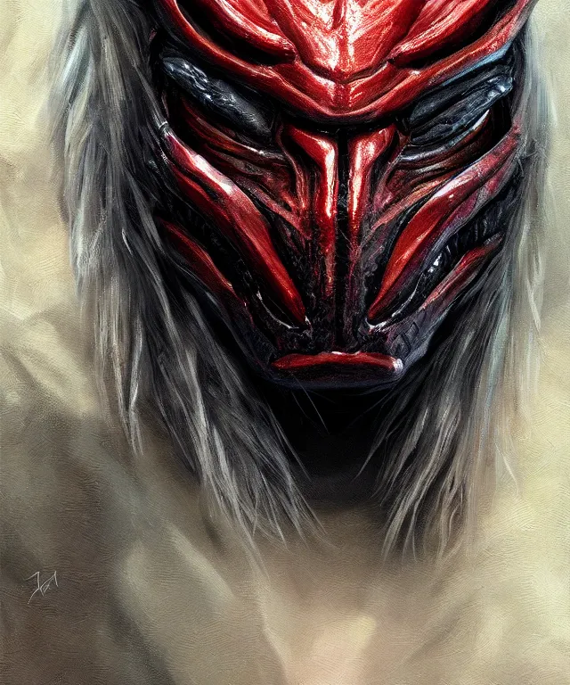 Prompt: a portrait of the predator by chris ayers, chibi style, oil on canvas, deep depth field, masterpiece, trending on artstation, featured on pixiv, cinematic composition, hyper - detailed, hd, hdr, 4 k, 8 k