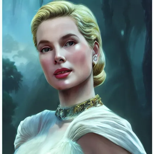 Prompt: hyperrealistic concept art of a very beautiful Grace Kelly as Primal Huntress, stunning massive ornately 3d render inspired art by Renato muccillo and Andreas Rocha and Johanna Rupprecht, natural volumetric lighting, 8k octane beautifully detailed render, post-processing, highly detailed, intricate complexity, epic composition, magical atmosphere, cinematic lighting, masterpiece, trending on artstation