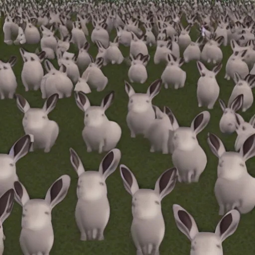 Image similar to screenshot of opencv detection of beautiful rabbits in a crowd, highly detailed