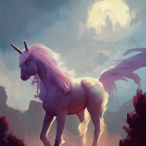 Image similar to 🦄 , digital Art, Greg rutkowski, Trending artstation,cinematic