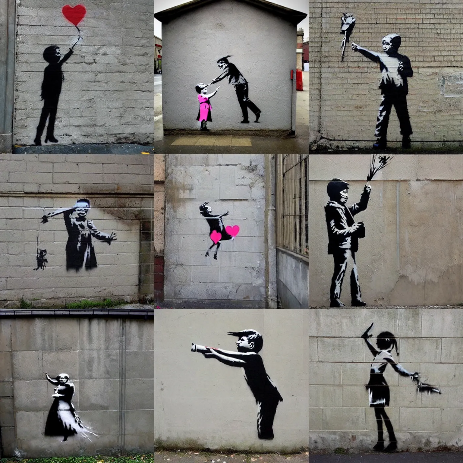 Prompt: street-art!!!!!!!! banksy!!!!!!!!!!!!!!!!!!!!!!!!!!!!!!!!!!