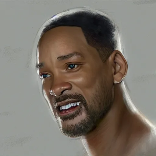 Image similar to will smith, artwork by cushart, krenz