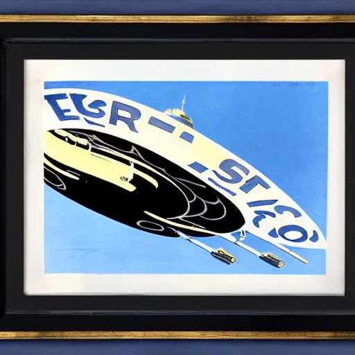 Image similar to U.S.S. Enterprise from Star Trek painted in the style of Robert McCall