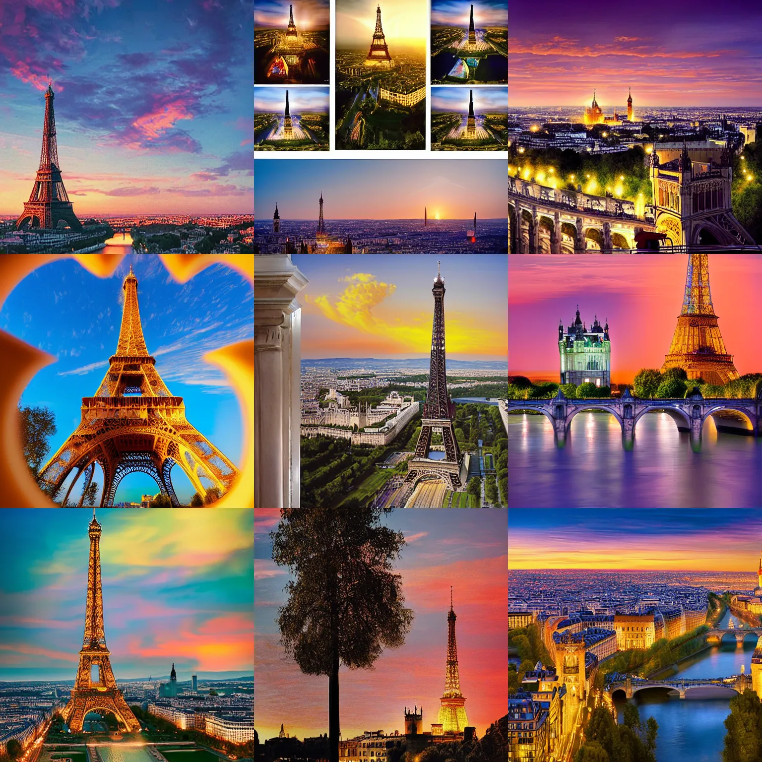 Prompt: sunrise in europe, eiffel tower and big ben!!! and colloseum!! and neuschwanstein! in a beautiful landscape, elegant, realistic, refined, highly detailed, natural outdoor soft pastel lighting colors scheme, outdoor fine art photography by david lachapelle, volumetric lighting, hyper realistic photography