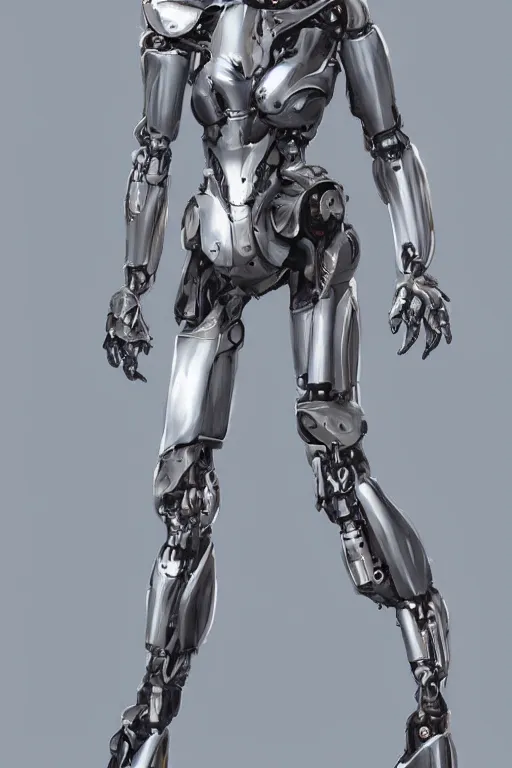 Prompt: full body cyborg female concept art, humanoid form, metalized mecha muscle, monkey limbs, digital art, in the style of ben lol, brian sum, ramil sunga, herbert lowis, furio tedesschi, christopher cao, frederic daoust, joe botardo, artstation, pinterest, deviantart, photoshop, unreal engine