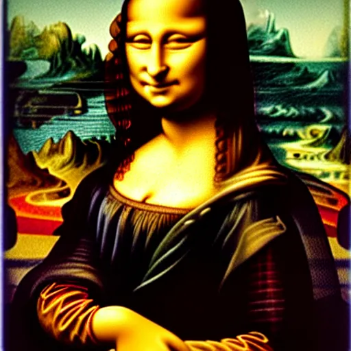 Image similar to mona lisa frank zappa