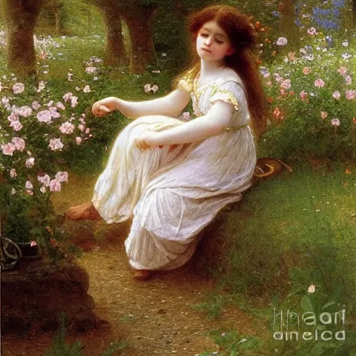 Image similar to Summer dress girl in the spring by Pierre Auguste Cot