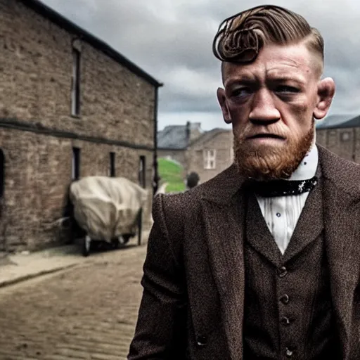 Image similar to Connor McGregor in peaky blinders very detailed 4k quality super realistic