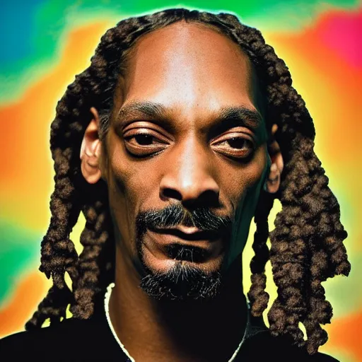 Image similar to snoop dogg but his eyes are replaced with weed buds soft portrait photography by jonathan zawada