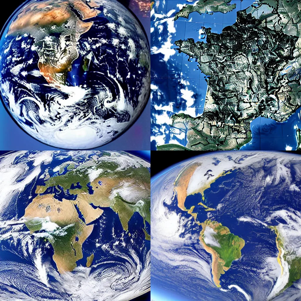 Prompt: photo of Earth from space,