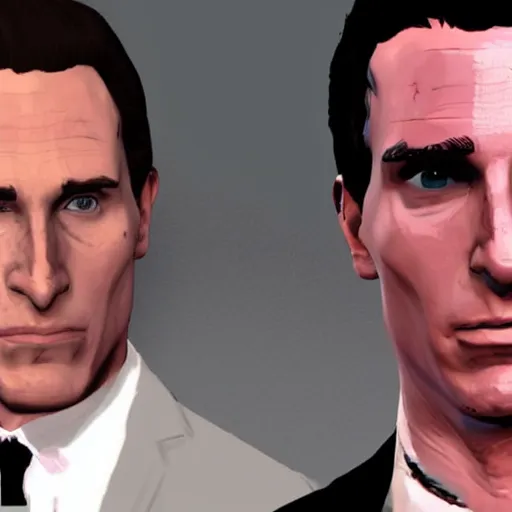 Image similar to patrick bateman american psycho christian bale in gtav