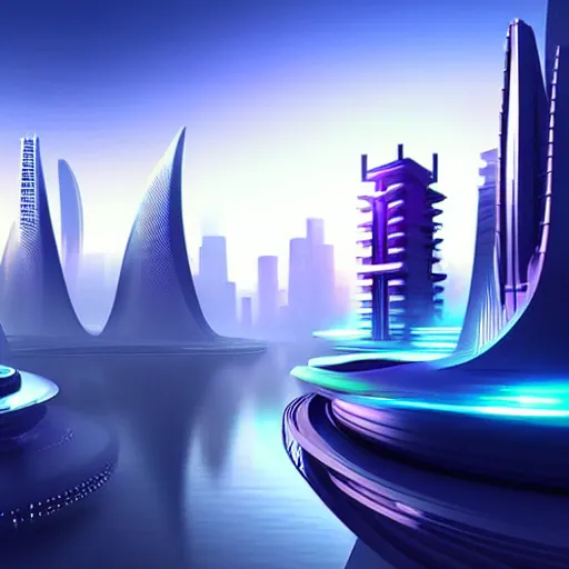 Image similar to zen futuristic city