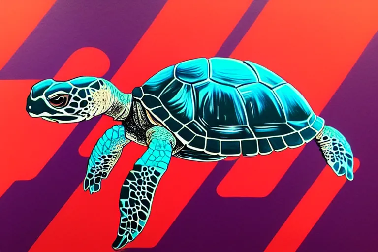 Image similar to turtle turtle, tristan eaton, victo ngai, artgerm, rhads, ross draws