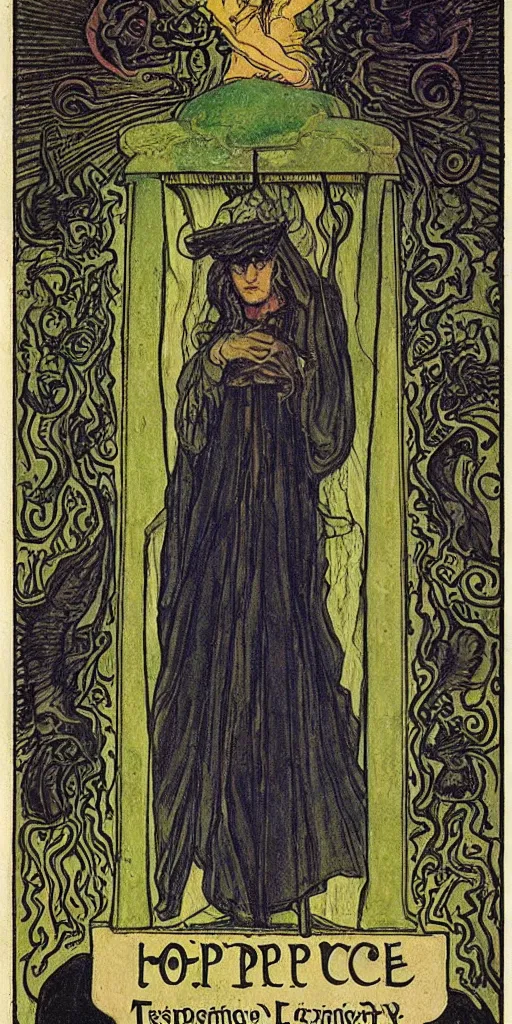 Image similar to temperance tarot card by austin osman spare