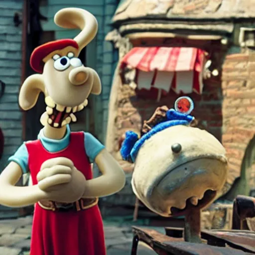 Image similar to stills from a new wallace and gromit movie