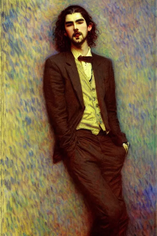 Prompt: hozier, painting by gaston bussiere, craig mullins, j. c. leyendecker, claude monet