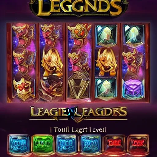 Image similar to league of legends themed slot machine