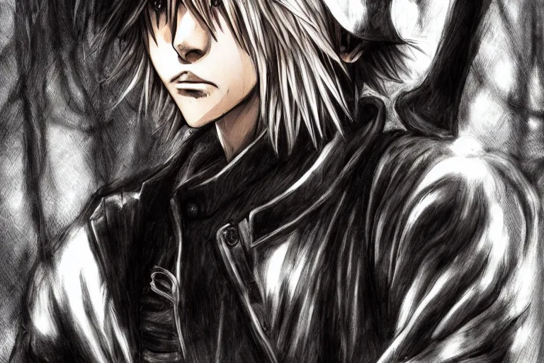 l (death note) drawn by xi_luo_an_ya