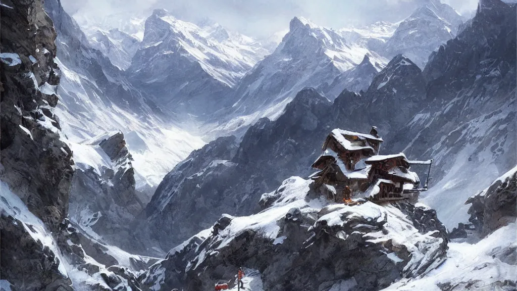 Prompt: Swiss Alps, greg rutkowski