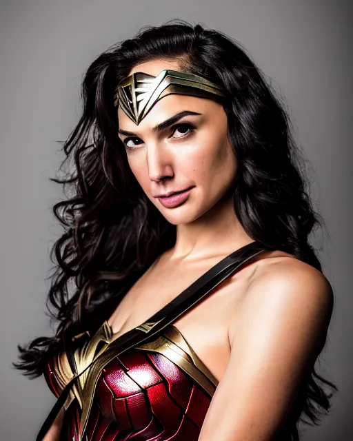 headshot of beautiful actress gal gadot as wonder | Stable Diffusion