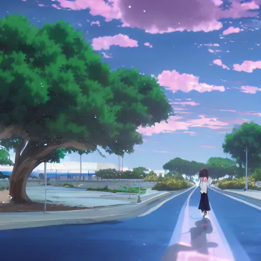 Image similar to beautiful anime Costa Blanca by makoto shinkai