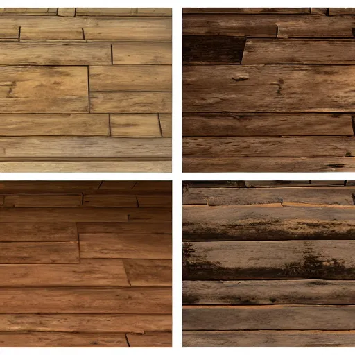 Image similar to 4K old and dusty cabin wood floor with scratches and bumps. Seamless high quality PBR material.