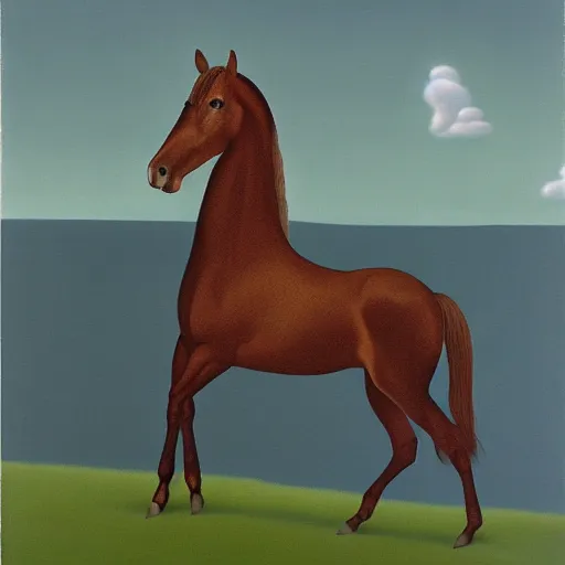 Prompt: a portrait of a 🐴 in a scenic environment by by gertrude abercrombie
