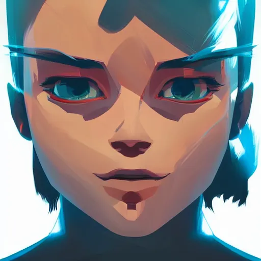 Prompt: face icon vector minimalist sony playstation 2, behance hd by jesper ejsing, by rhads, makoto shinkai and lois van baarle, ilya kuvshinov, rossdraws global illumination