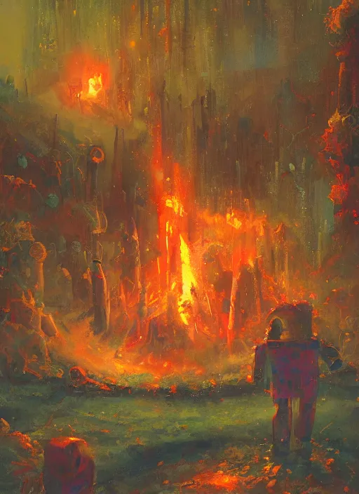 Image similar to camp fire by paul lehr