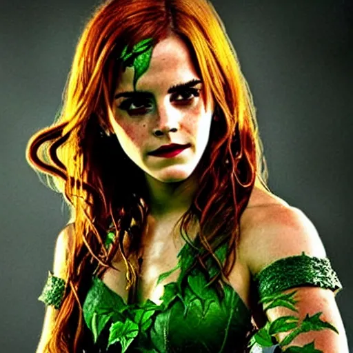 Image similar to Emma Watson as poison ivy