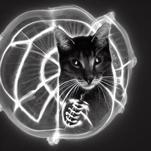 Image similar to xray of cat that ate wrench.