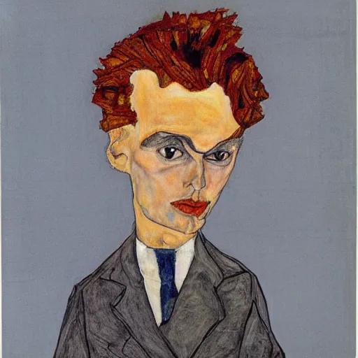 Image similar to trump by egon schiele