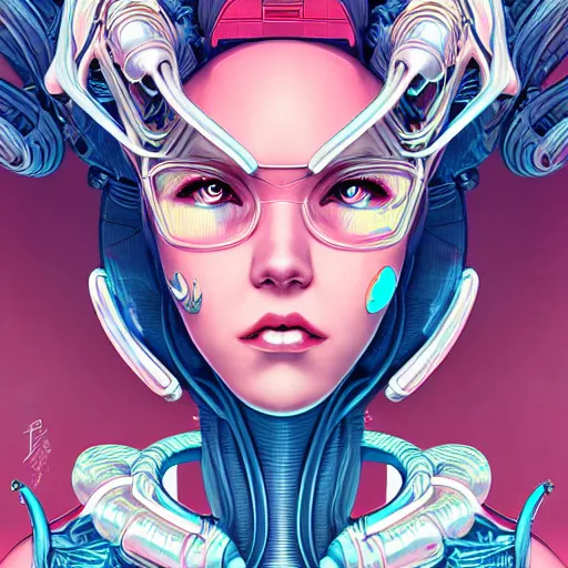 Image similar to cybernetic alien princess, extremely detailed, sharp focus, portrait, smooth, digital illustration, by james jean, by rossdraws, frank franzzeta, sakimichan