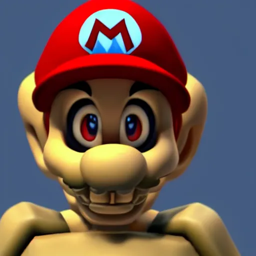 Prompt: A skeleton in the game Super Mario 64, unreal engine, highly detailed, 8k