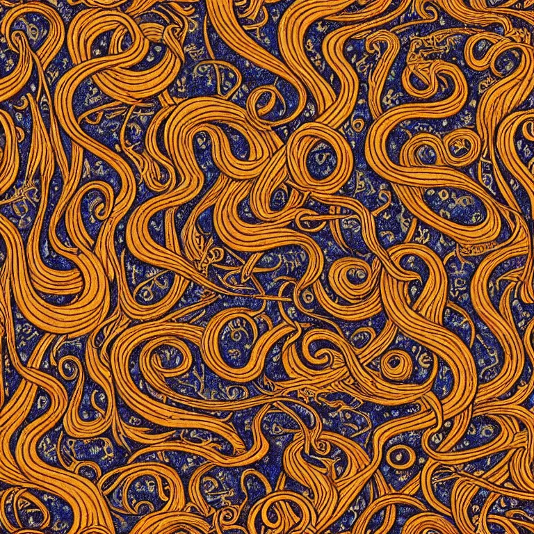 Image similar to lovecraftian seamless pattern by jean delville