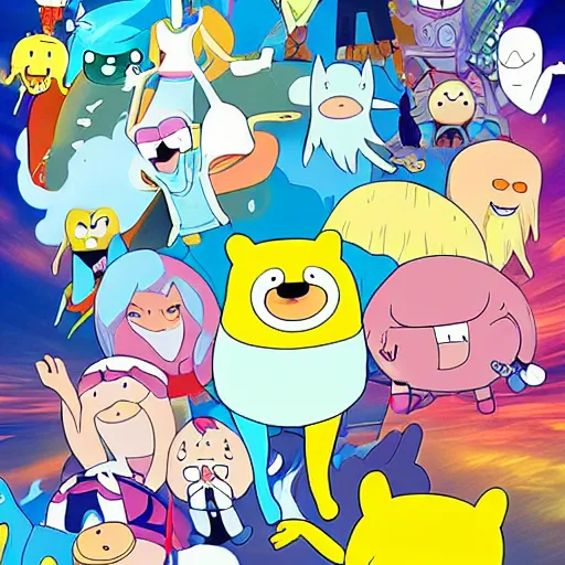 Prompt: adventure time japanese anime