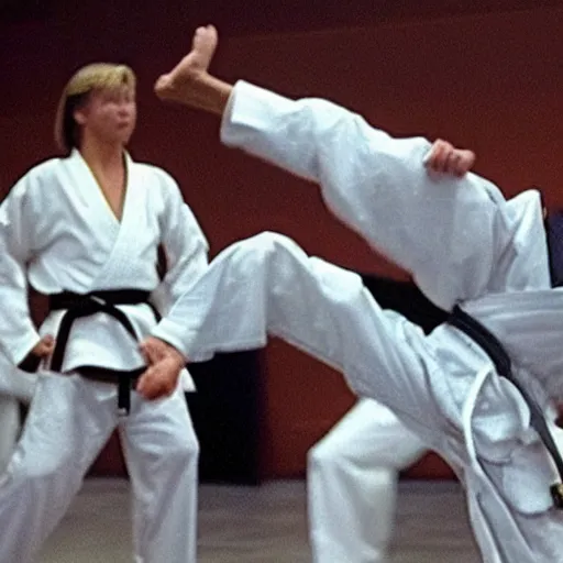 Image similar to still of donald trump as the karate kid